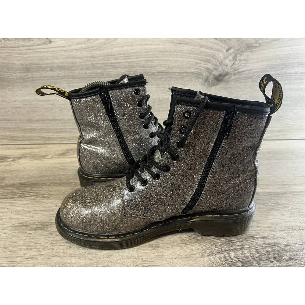 Doc Martens 1460 Glitter j Multi Core Kids Sz 3‎ Glitter Combat Boots Dr Martens